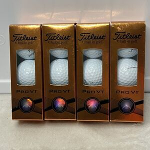 12 Titleist Pro v1 Golf Balls 3 Balls Per Sleeve Package White NO BRANDING